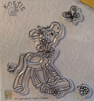 Clear Stamp Koetie mit Schmetterling